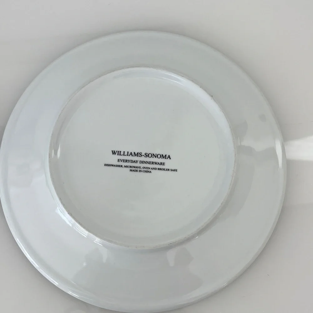 Williams Sonoma Everyday Dinnerware Dinner Plate White 9 3/4” - Set of 2